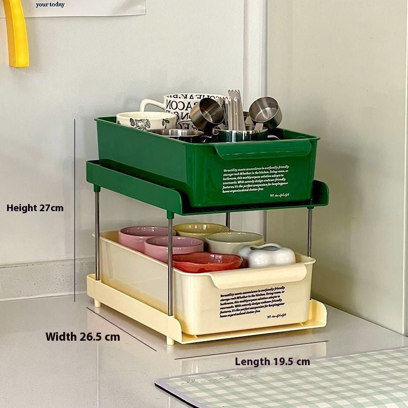 Space-Saving Coffee Corner Rack – Desktop Drawer Storage for Office