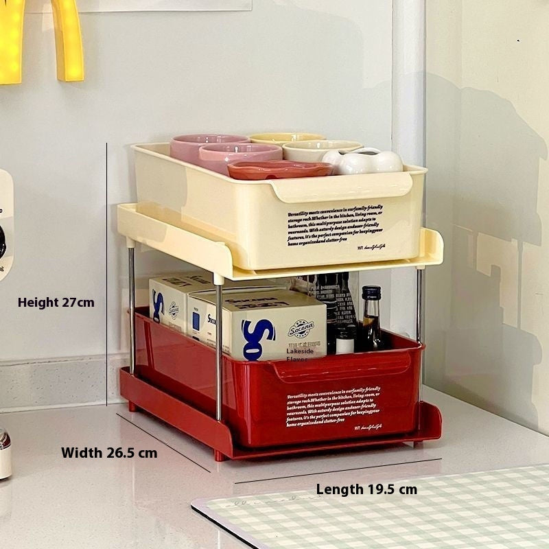 Space-Saving Coffee Corner Rack – Desktop Drawer Storage for Office