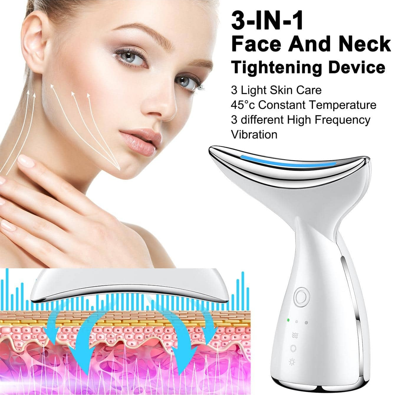 Face & Neck Tightening Device – Skin Firming Massager for Women & Men