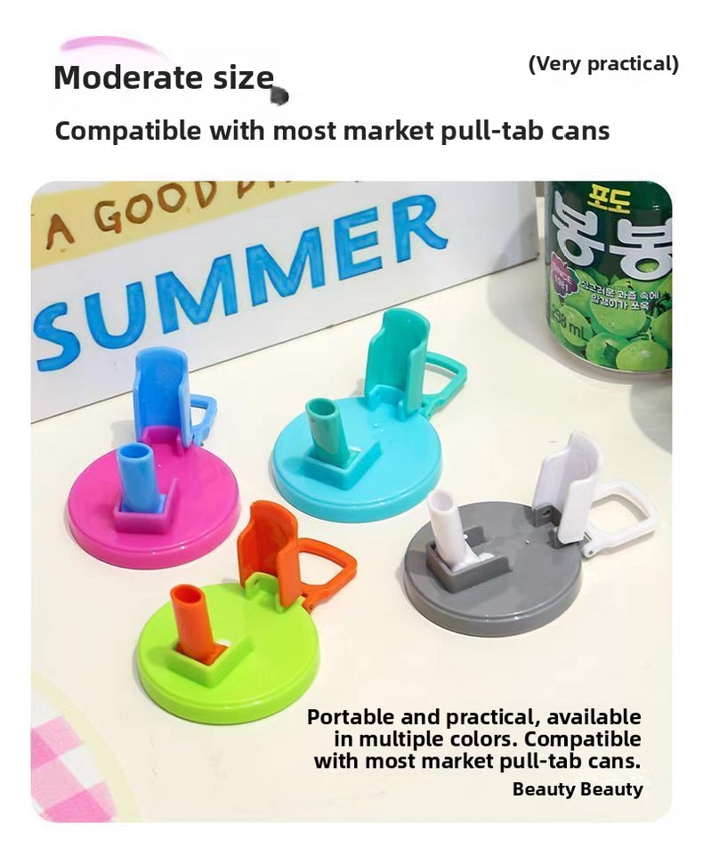 BPA-Free Soda Can Covers with Reusable Straws – Easy to Use, Spill-Proof