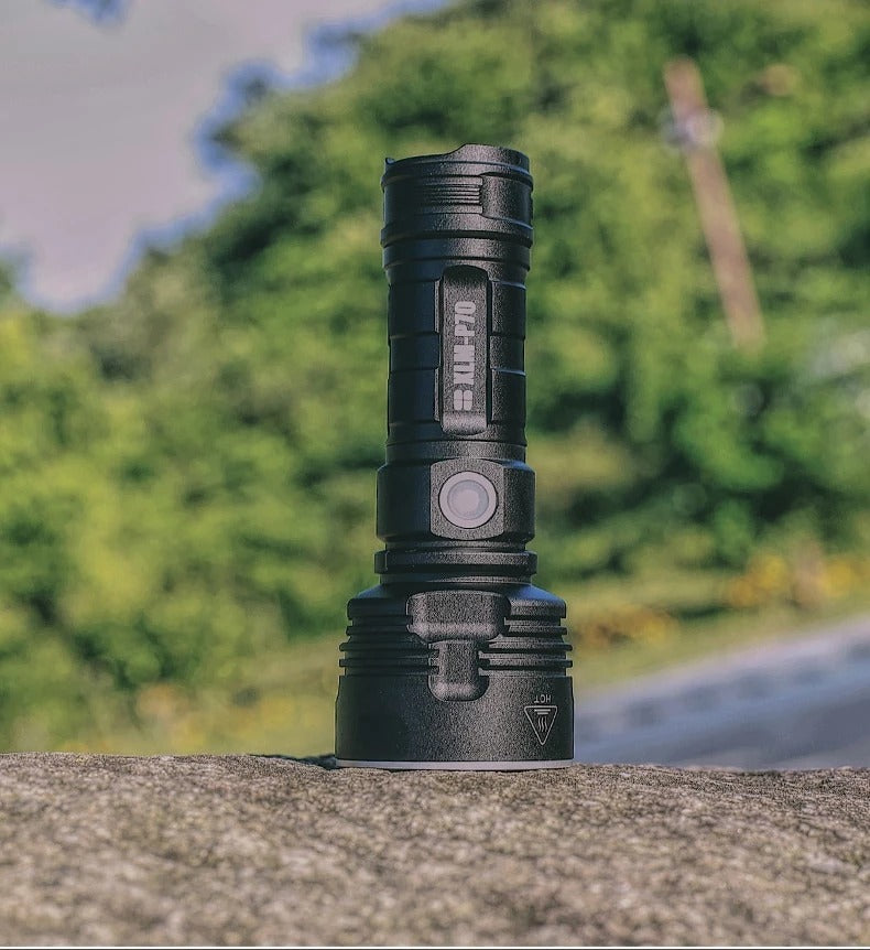 Rechargeable Super Bright LED Flashlight – Focused Beam Xenon Outdoor Torch Light