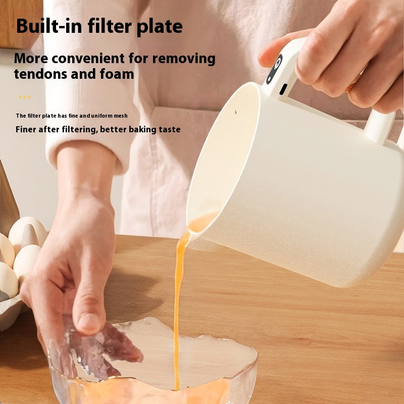 Household Electric Whisk with Small Filter – Multifunctional Kitchen Mixer