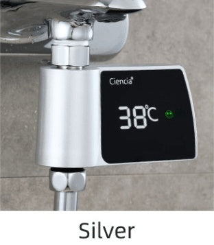 Plastic Shower Faucet with Built-in Water Thermometer – No Power Needed