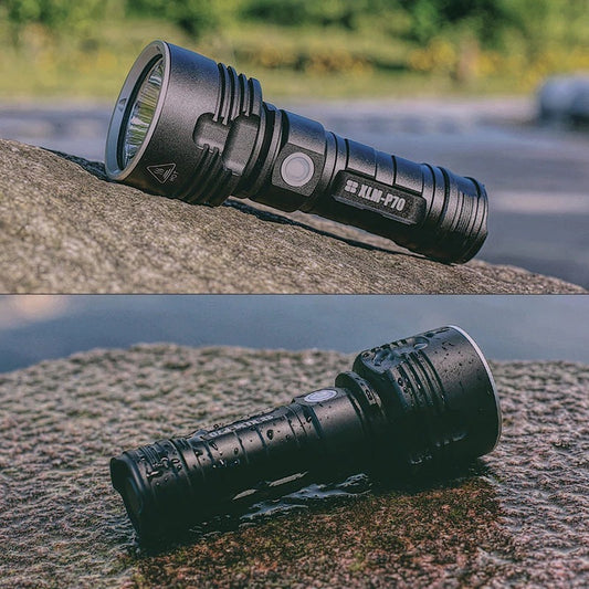 Rechargeable Super Bright LED Flashlight – Focused Beam Xenon Outdoor Torch Light