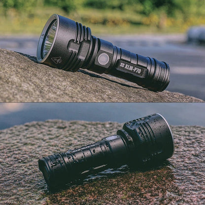 Rechargeable Super Bright LED Flashlight – Focused Beam Xenon Outdoor Torch Light