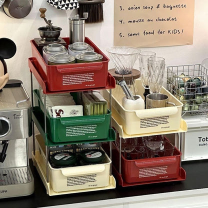 Space-Saving Coffee Corner Rack – Desktop Drawer Storage for Office