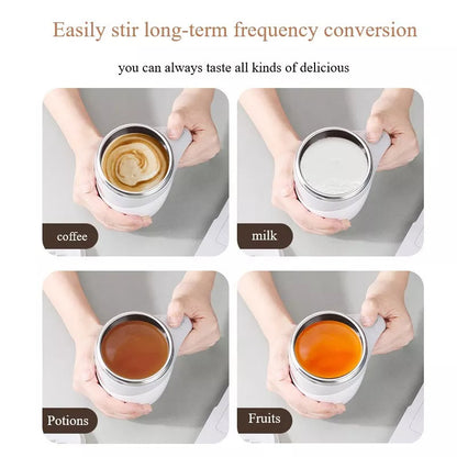 Automatic Self-Stirring Mug – Rechargeable Magnetic Mixer Cup for Coffee & Milkshakes