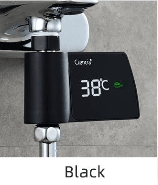 Plastic Shower Faucet with Built-in Water Thermometer – No Power Needed