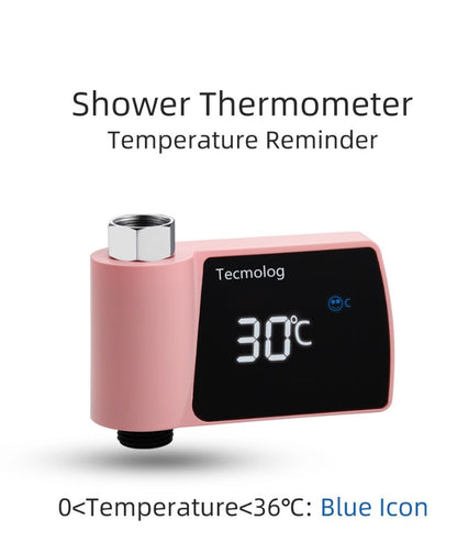 Plastic Shower Faucet with Built-in Water Thermometer – No Power Needed