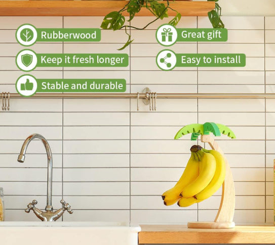 Modern Wooden Banana Stand – Household Fruit Storage Solution