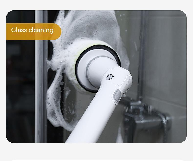 Electric Telescopic Scrubber Brush – Long Handle Multi-Angle Cleaning Tool for Walls & Elbows